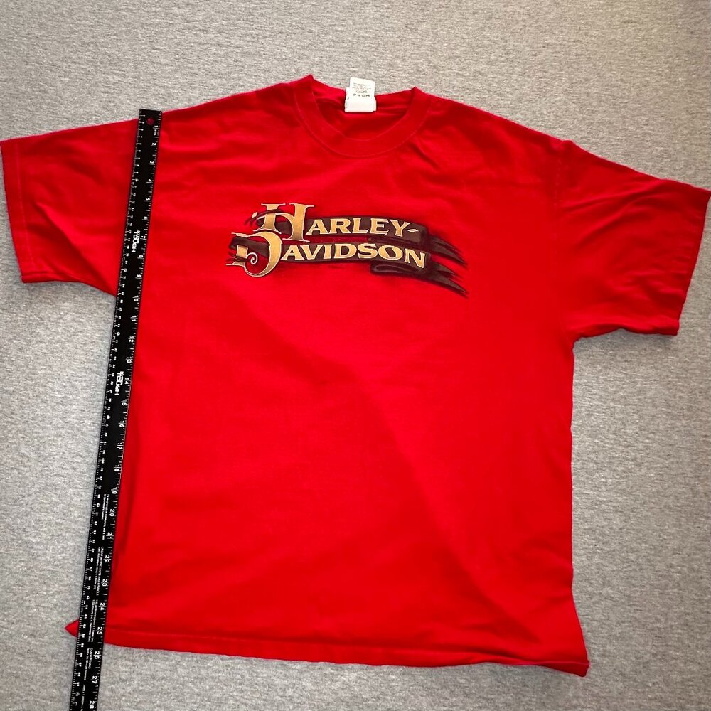 Harley Davidson T Shirt St Paul Minnesota Mens XL Red Crew Neck Short Sleeve